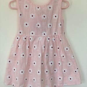 Pink Dress with Red Ribbon